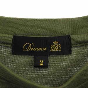 Drawer コットン天竺ショートスリーブカットソー 2 カーキ