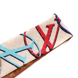 LOUIS VUITTON M77319 バンドー プラネットLV モノグラム スカーフ シルク マルチカラー