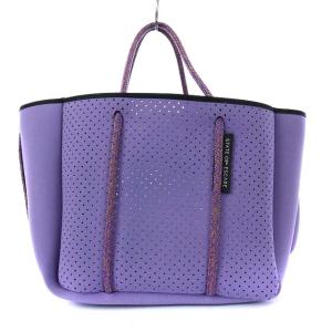 STATE OF ESCAPE ロンハーマン取扱 メッシュ トートバッグ 2WAY ネオプレン ポーチ付 パープル