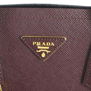 PRADA BN2775 SAFFIANO CUIR ハンドバッグ 2WAY ボルドー