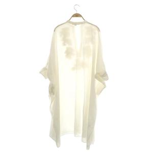 HOUSE OF LOTUS コットンフロートリーフシャツワンピース M アイボリー