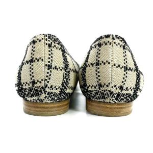 PELLICO ANELLI FIBBIA パンプス チェック ポインテッドトゥ 37 ベージュ