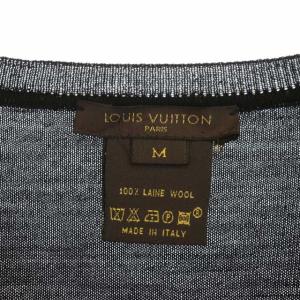 LOUIS VUITTON モノグラム ポケットクルーネックニットカーディガン M ブラック