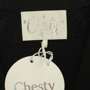 Chesty 21AW ルーズフラワーニットカーディガン ブラック