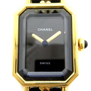 高価買取中 Chanel シャネル プルミエールロック M 腕時計 クォーツ チェーンベルト レザー ブラック 古着 洋服 ブランド品の宅配買取 高額査定ならフクウロ