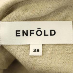 ENFOLD レイヤーデザイン ショートブラウス シャツ 長袖 プルオーバー 切替 チェック 38 マルチカラー