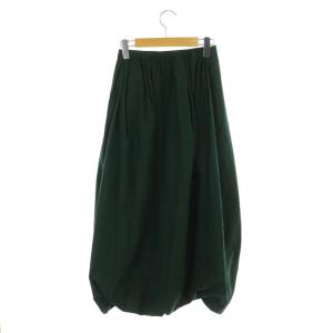 nagonstans 21SS Washed タイプライター バルーンスカート タック ロング グリーン