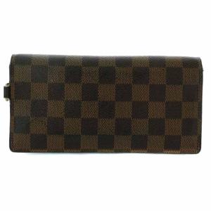 LOUIS VUITTON N60002 ポルトフォイユアコルディオン ダミエ 長財布 レザー ブラウン