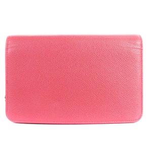 CHANEL ウォレットバッグ チェーンショルダー キャビアスキン ココマーク 22番台 ピンク