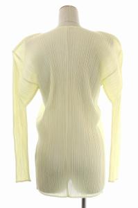 PLEATS PLEASE ISSEY MIYAKE プリーツカーディガン 3 パステルイエロー