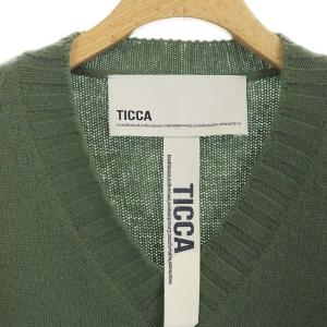 TICCA Vネックニットセーター F グリーン