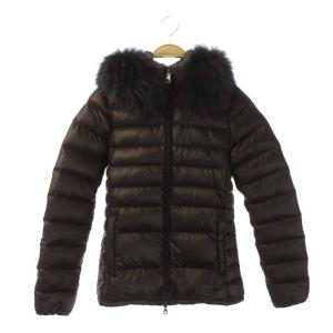 ダウンジャケット フード ファー 38 ダークブラウン
