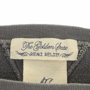 REMI RELIEF ダメージ加工ハーフスリーブスウェットプルオーバー トレーナー F グレー