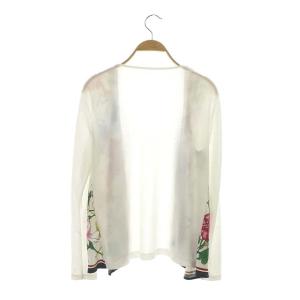 Diagram GRACE CONTINENTAL 20SS フラワースカーフ柄ニットカーディガン 36 ホワイト