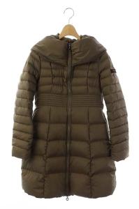 ダウンコート ジップアップ 01 カーキ