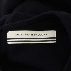 BORDERS at BALCONY LONG SLEEVES TEE カットソー ボーダー エルボーパッチ ネイビー ホワイト