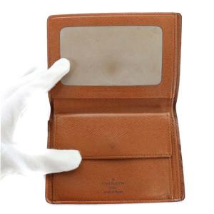 LOUIS VUITTON ポルトビエ アイデンティティ  モノグラム二つ折り財布 ブラウン