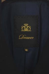 Drawer ウールダブルコート 総裏地 40 ネイビー