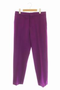 ウールフラノテーパードパンツ 40 パープル