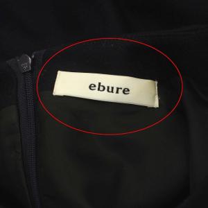 ebure ウールバルーンスリーブプルオーバーカットソー 38 ネイビー
