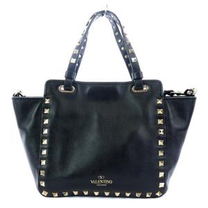 VALENTINO GARAVANI ロックスタッズ ミニ 2WAY ハンドバッグ ブラック