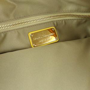 Salvatore Ferragamo ガンチーニ トートバッグ 2WAY レザー イエロー