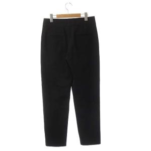 ATON super140S FRANNEL フランネルパンツ テーパード ラップ調 ブラック