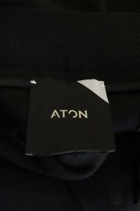 ATON BACK SATIN FIELD CARGO PANTS ワイドパンツ 2 ブラック