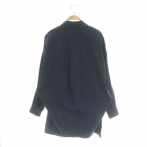 ATON STRETCH BROAD オーバーサイズワークジャケット シャツジャケット 02 紺 ネイビー