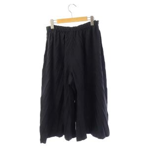 me ISSEY MIYAKE ウエストゴム プリーツ ワイドパンツ ネイビー