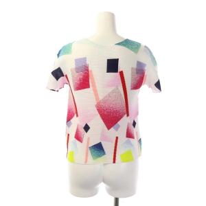 me ISSEY MIYAKE 21AW スクエア総柄半袖ブラウス マルチカラー