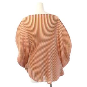 PLEATS PLEASE ISSEY MIYAKE ISSEY MIYAKE マルチカラーストライププリーツブラウス ピンク