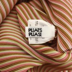 PLEATS PLEASE ISSEY MIYAKE ISSEY MIYAKE マルチカラーストライププリーツブラウス ピンク