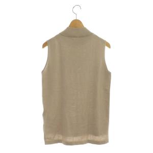 L'Appartement 20SS シルク混ノースリーブニットカットソー ベージュ