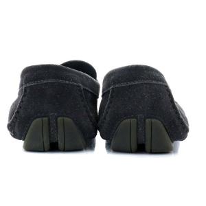 Salvatore Ferragamo ガンチーニ ビット ドライビングシューズ スウェード スクエアトゥ 6.5 ネイビー