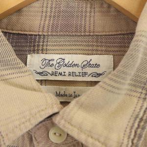 REMI RELIEF アパルトモン別注 USED加工Check Shirt  F ベージュ