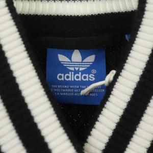 adidas Originals バーシティジャケット スタジャン ブルゾン 裏起毛 L ホワイト ブラック