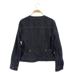 ANAYI 20SS デニムライクノーカラージャケット ネイビー