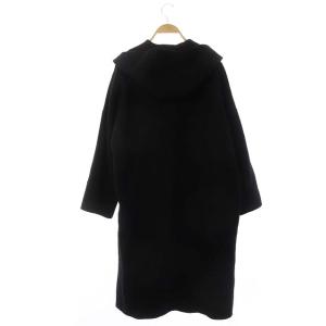 ebure ウールフードダッフルコート 38 ブラック