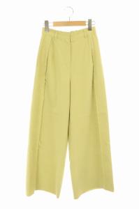 19AW CUT OFF WARM セミワイドパンツ S イエロー