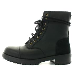 KILMER EXPOSED FUR レースアップブーツ ショート レザー 22cm 黒