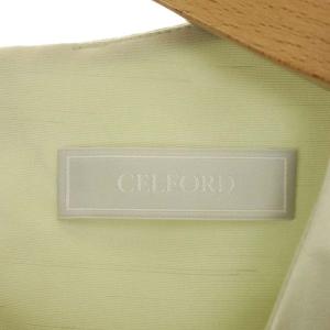 CELFORD シャンタングログランワンピース ロング ノースリーブ 36 ミントグリーン
