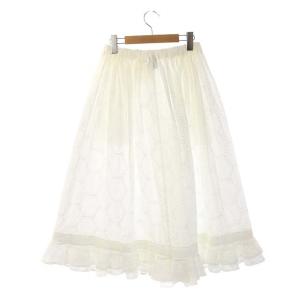 Tao AD2019 ラウンドカットワーク レーススカート ホワイト