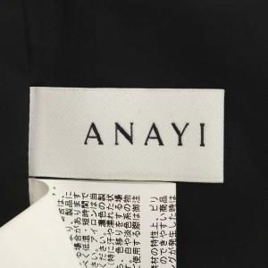 ANAYI 21SS ウールフラノジャンパースカートワンピース ロング ブラック