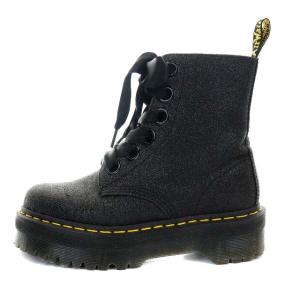 Dr.Martens MOLLY GLTR ブーツ ショート 6ホール レースアップ 25cm ブラック