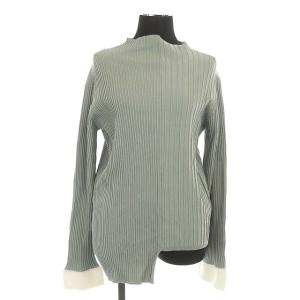 ADORE 21SS アクセントラインニット セットアップ セーター タイトスカート 38 グレー