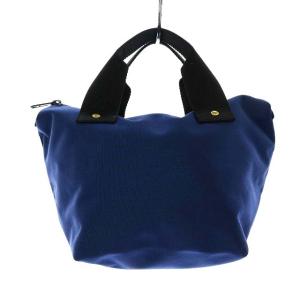 Hervé Chapelier コーデュラナイロン舟型ハンドバッグ ネイビー