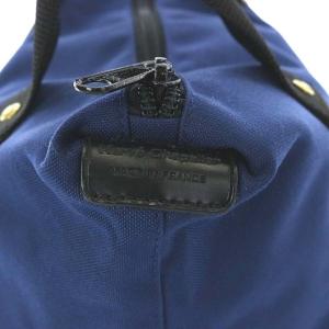 Hervé Chapelier コーデュラナイロン舟型ハンドバッグ ネイビー