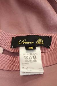 Drawer サテンサイド切り替えフレアスカート ロング 36 ピンク