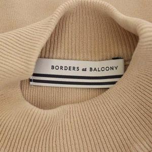 BORDERS at BALCONY PEARL TOP パール ニット 36 ベージュ